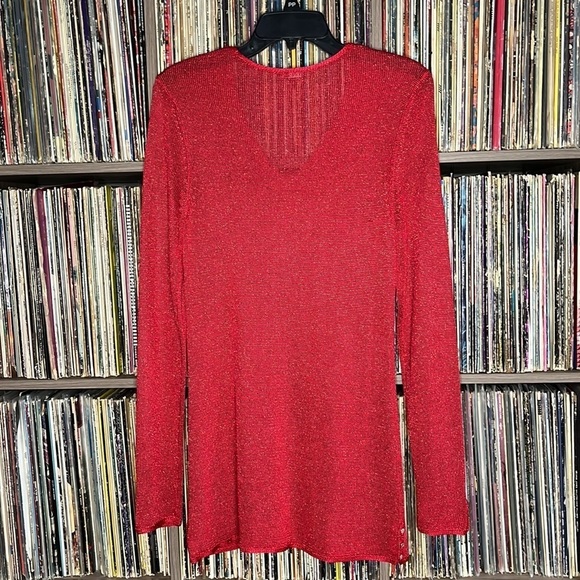 J. McLaughlin V-neck Sweater w/ Gold Button Details Size Medium - Picture 4 of 6